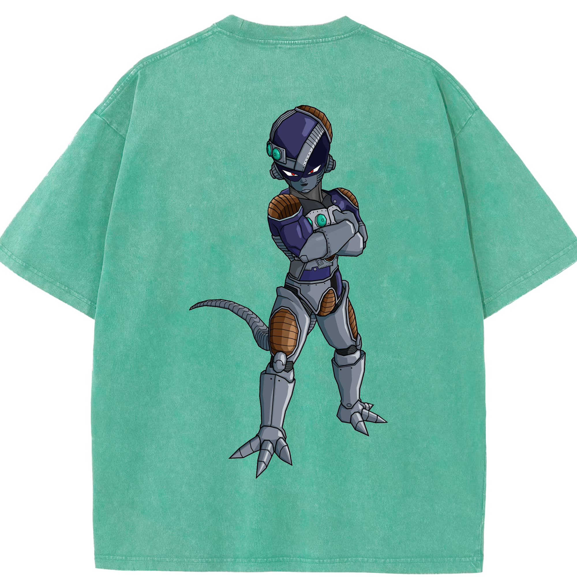 （画像用） ドラゴンボール フリーザ DRAGON BALL Frieza 綿100% ヴィンテージ風 半袖Tシャツ（背面プリント）